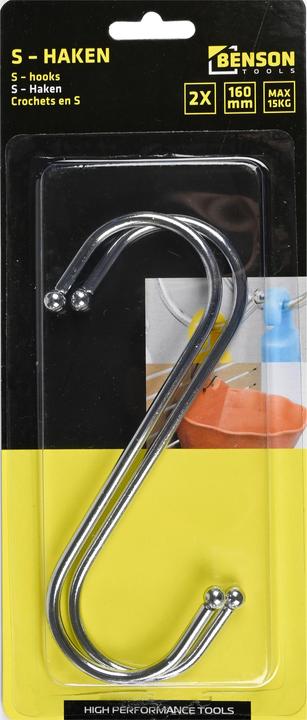 Actual product image Benson S-hook 160 mm 2 pieces