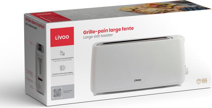 Produktbild Livoo Toaster mit breitem Brotschlitz