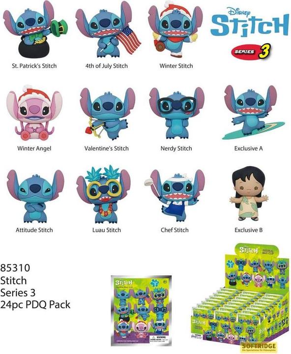 Image du produit Monogram Int. Lilo & Stich série 3 présentoir porte-clés sac à dos (24)