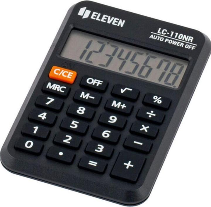 Actual product image Eleven Smart device pocket calculator LC110NR black (Battery operated, Solar panel)