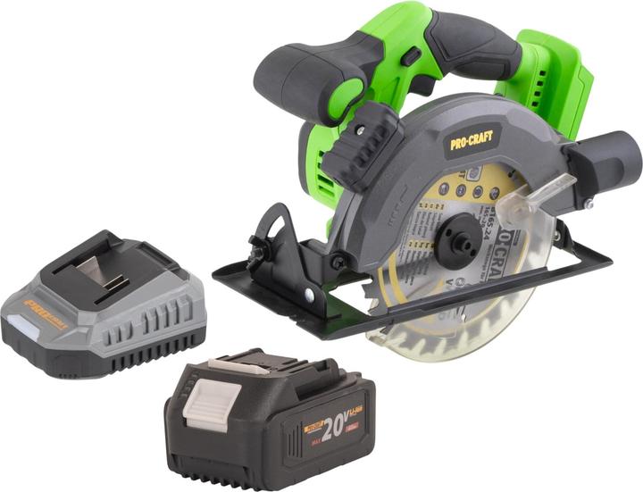 Produktbild Procraft PCA28bb Akku Kreissäge 20 V 165 mm Brushless + 1x Akku 4,0 Ah + Ladegerät