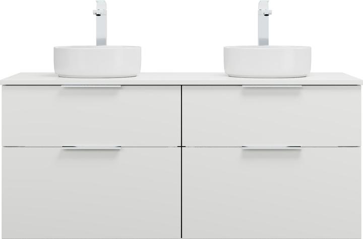 Produktbild burgbad Eqio Keramik-Aufsatzwaschtische links und rechts, rund, inklusive Waschtischunterschrank, Br