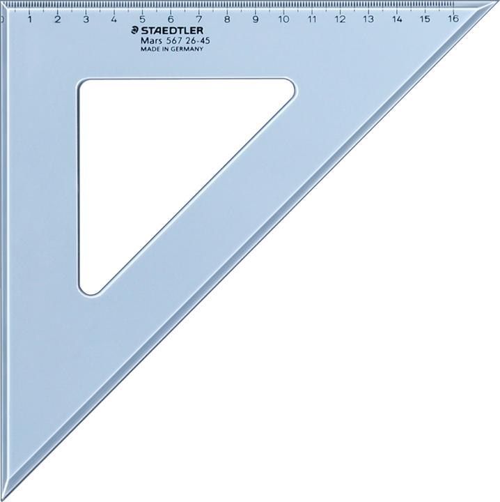 Staedtler Mars 567 Triangolo da disegno, prodotto singolo, 60°/30°, lunghezza 21 cm (26 cm, Materiale sintetico)