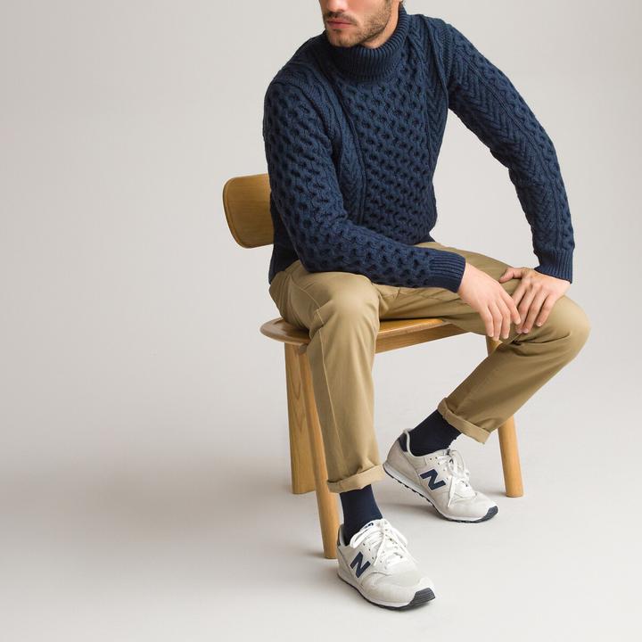 Image du produit La Redoute Collections Pull à col roulé avec motif torsadé (M)