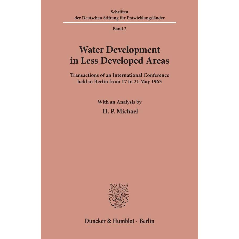 Water Development in Less Developed Areas., Fachbücher