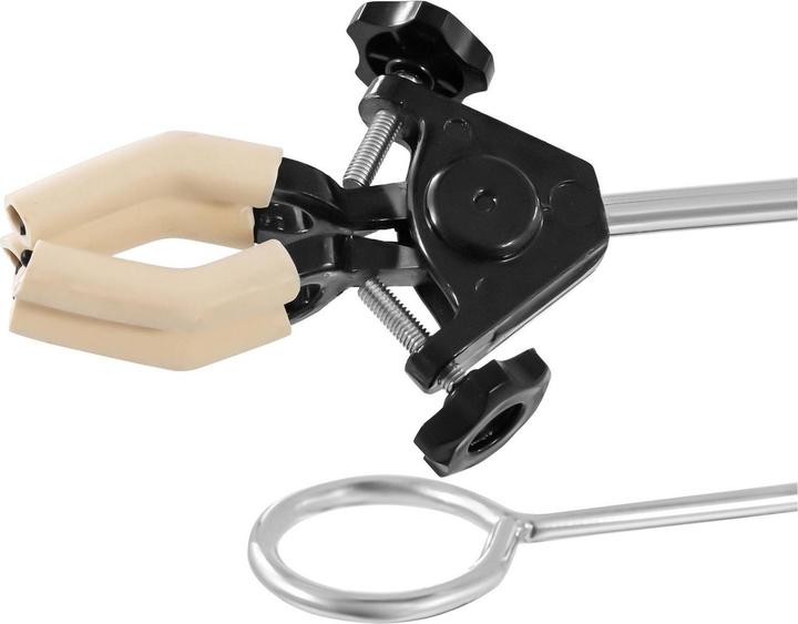 Produktbild Steinberg Laborstativ Laborständer Laborstativ Set 3 Klemmen, 3 Ringe, 6 Muffen