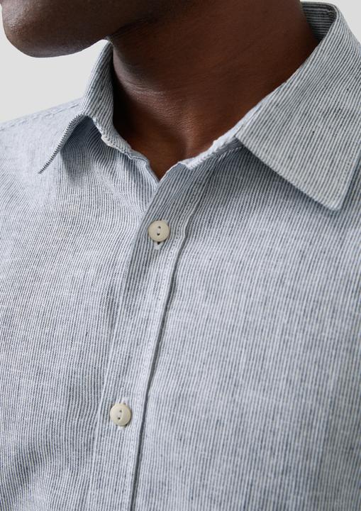 Immagine prodotto s.Oliver Regular Fit: Langarmhemd aus Leinenmix mit Streifen (S)