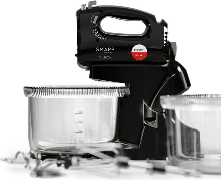 Produktbild Smapp Handmixer Mixer mit Schüssel 451.88 2 Schüsseln schwarz Sicher einkaufen mit Lieferung nach Hause (580 W)