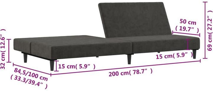 Produktbild vidaXL Schlafsofa (2-Sitzer)