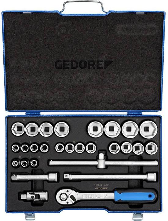 Image du produit Gedore Jeu de clés à douille métrique (10 mm, 11 mm, 12 mm, 13 mm, 14 mm, 15 mm, 16 mm, 17 mm, 18 mm, 19 mm, 20 mm, 21 mm, 22 mm, 23 mm, 24 mm, 25 mm, 26 mm, 27 mm, 28 mm, 29 mm, 30 mm, 31 mm, 32 mm, 33 mm, 34 mm, 35 mm, 36 mm)