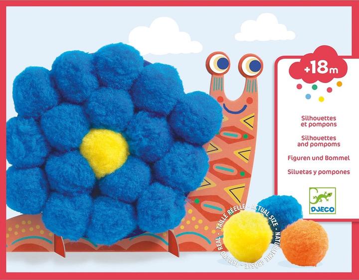 Produktbild Djeco Grosse Pompons Collagen Schnecke