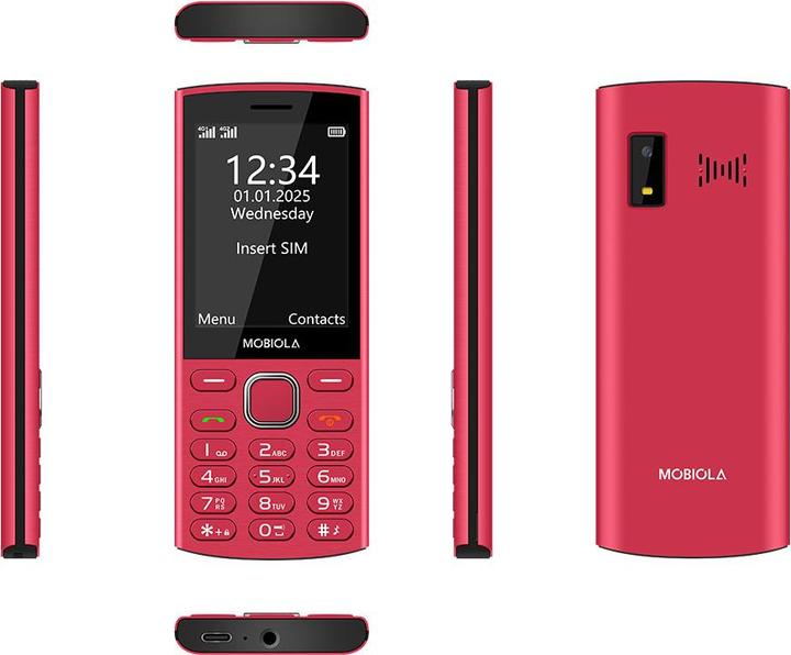 Actual product image Mobiola Gsm-Telefon Mb4280 4g Rot Klassisches Telefon Für Senioren