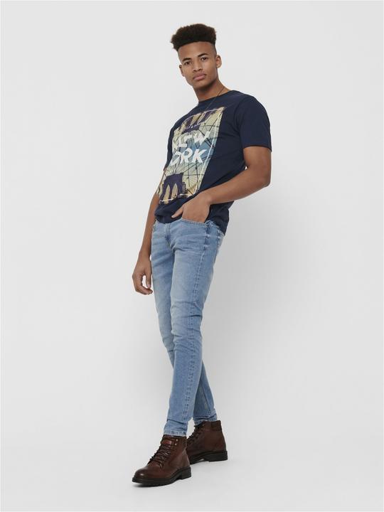 Actual product image Only & Sons ONSWarp Blue Skinny Fit Jeans (W31/L34)