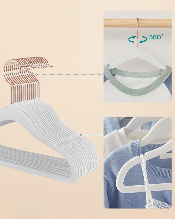 Immagine prodotto Songmics Appendiabiti per bambini in velluto (50 x)