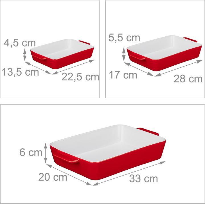 Produktbild Relaxdays 3x Auflaufformset