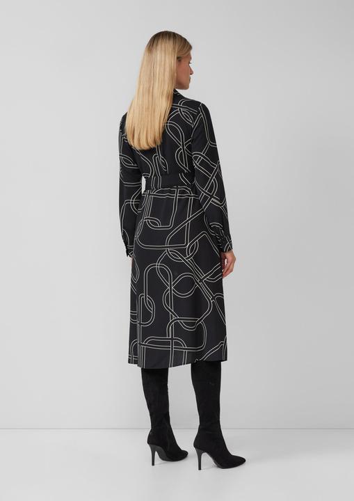 Image du produit s.Oliver Kleid Hemdblusenkleid mit Eingrifftaschen und Bindegürtel (40)
