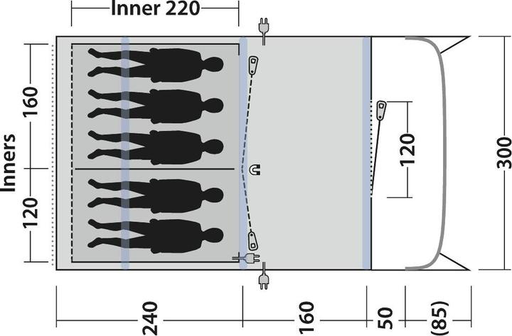 Actual product image Outwell Sunhill 5 Air (Tunnel tent, 20.80 kg, 5 persons)