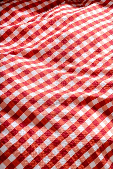 Produktbild Night Fashion Karo rot/weiss (Duvetbezug, 160 x 210 cm)