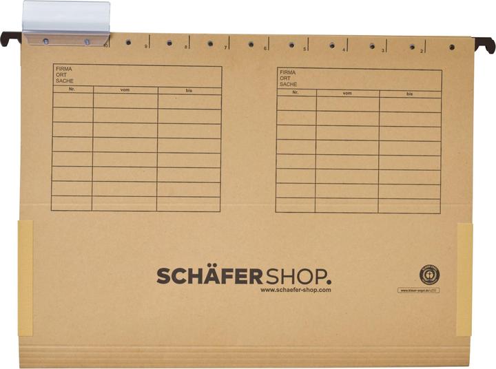 Actual product image Schäfer Shop Hanging bags,for formats up to DIN A4, cardboard, 25 pcs. (A4, 25 x)