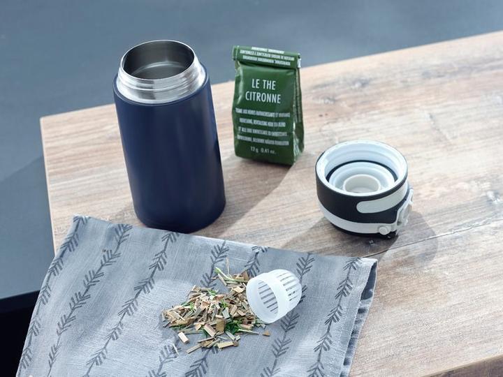 Actual product image Leifheit Borraccia Flip Acciaio Blu 350ml (0.35 l)