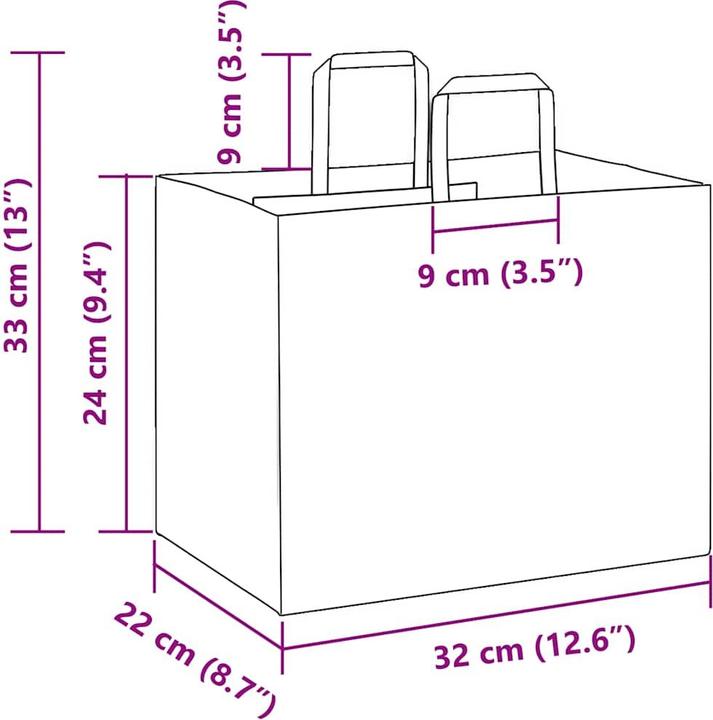 Produktbild vidaXL Papiertragetasche (250x)