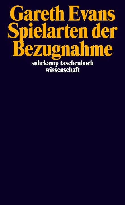 Produktbild Die Vielfalt der Referenz (Deutsch, Gareth Evans, 2018)