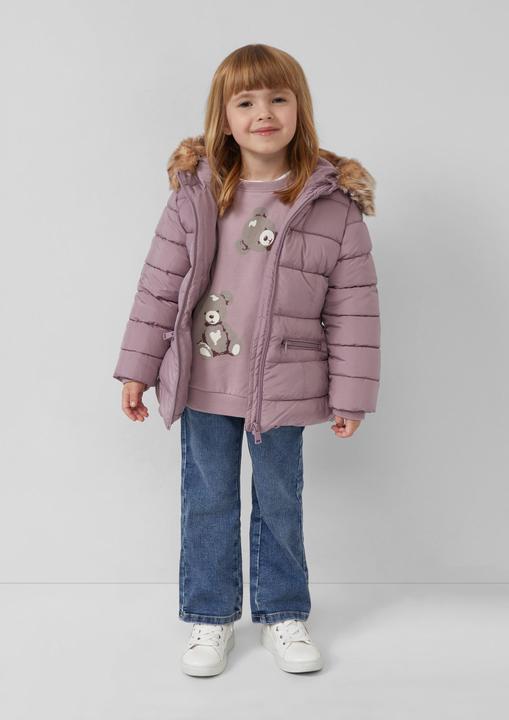 Produktbild s.Oliver Sweatshirt Kuscheliges Sweatshirt mit All-over-Print (140)
