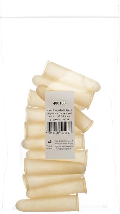 Produktbild Sanor Fingerling Latex Grösse 1 gepudert leicht (0.07 m)