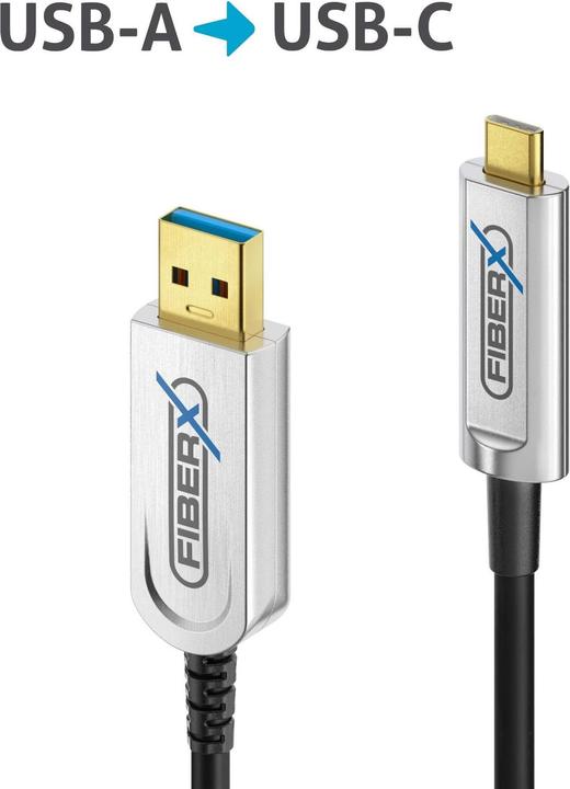 Actual product image Purelink Series - USB 3.1 Fibre Optic Cable - USB-A USB-C - 5m (5 m, USB 3.2 Gen 1, 4.50 W)