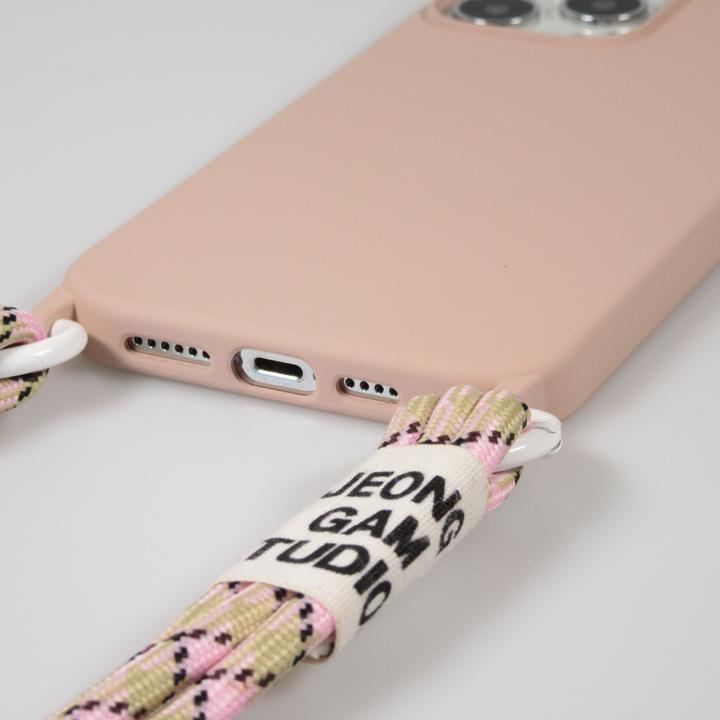 Actual product image PhoneLook Sleeve Silicone Fashion Jeong Gam Studio Laugh Often with Neck Cord (Apple iPhone 12)