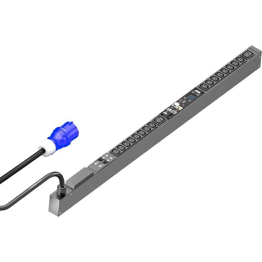 Thumbnail - Rittal 7979212 PDU metered 32A/1P CEE 16xC13 + 2xC19 PDU Basic Stromverteilung, Server Zubehör, Schwarz