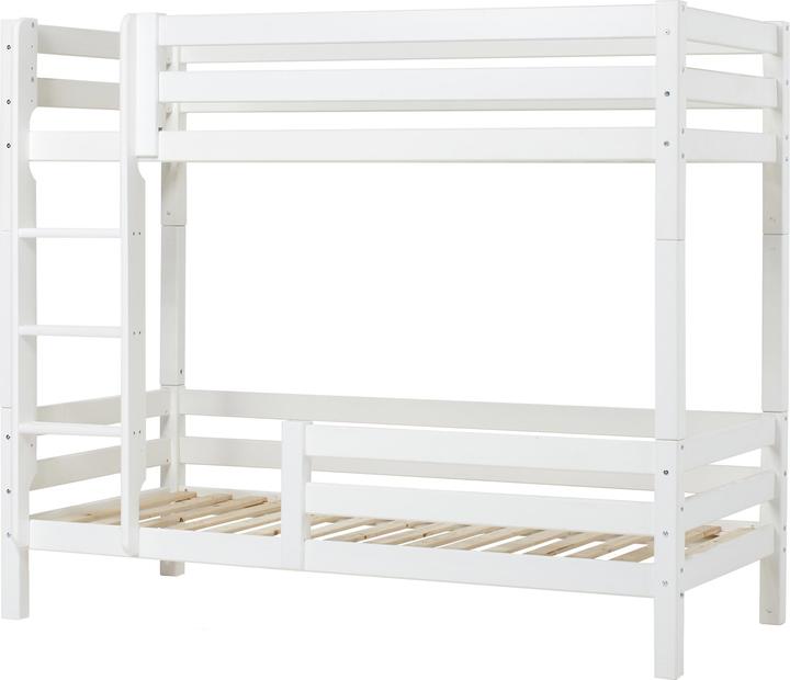 Hoppekids Letto a castello a soppalco di lusso ECO con protezione anticaduta e scala dritta (90 x 200 cm)