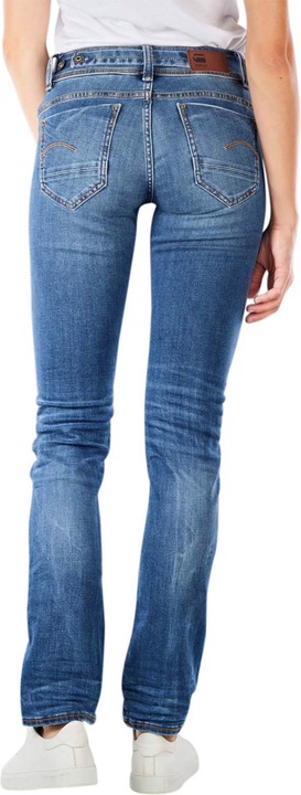 Immagine prodotto G-Star Midge Zip Mid Straight Jeans medio indaco invecchiato (W34/L32)