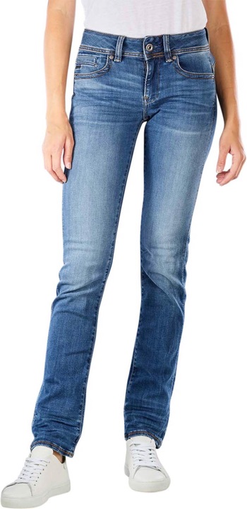 Immagine prodotto G-Star Midge Zip Mid Straight Jeans medio indaco invecchiato (W33/L32)
