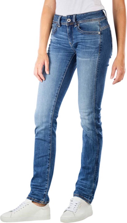 Immagine prodotto G-Star Midge Zip Mid Straight Jeans medio indaco invecchiato (W33/L32)