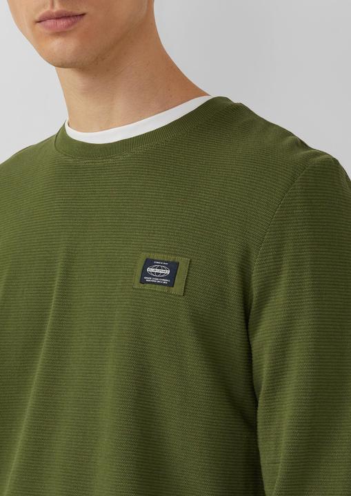 Produktbild s.Oliver T-Shirt Strukturiertes Longsleeve mit Ärmelbündchen (S)