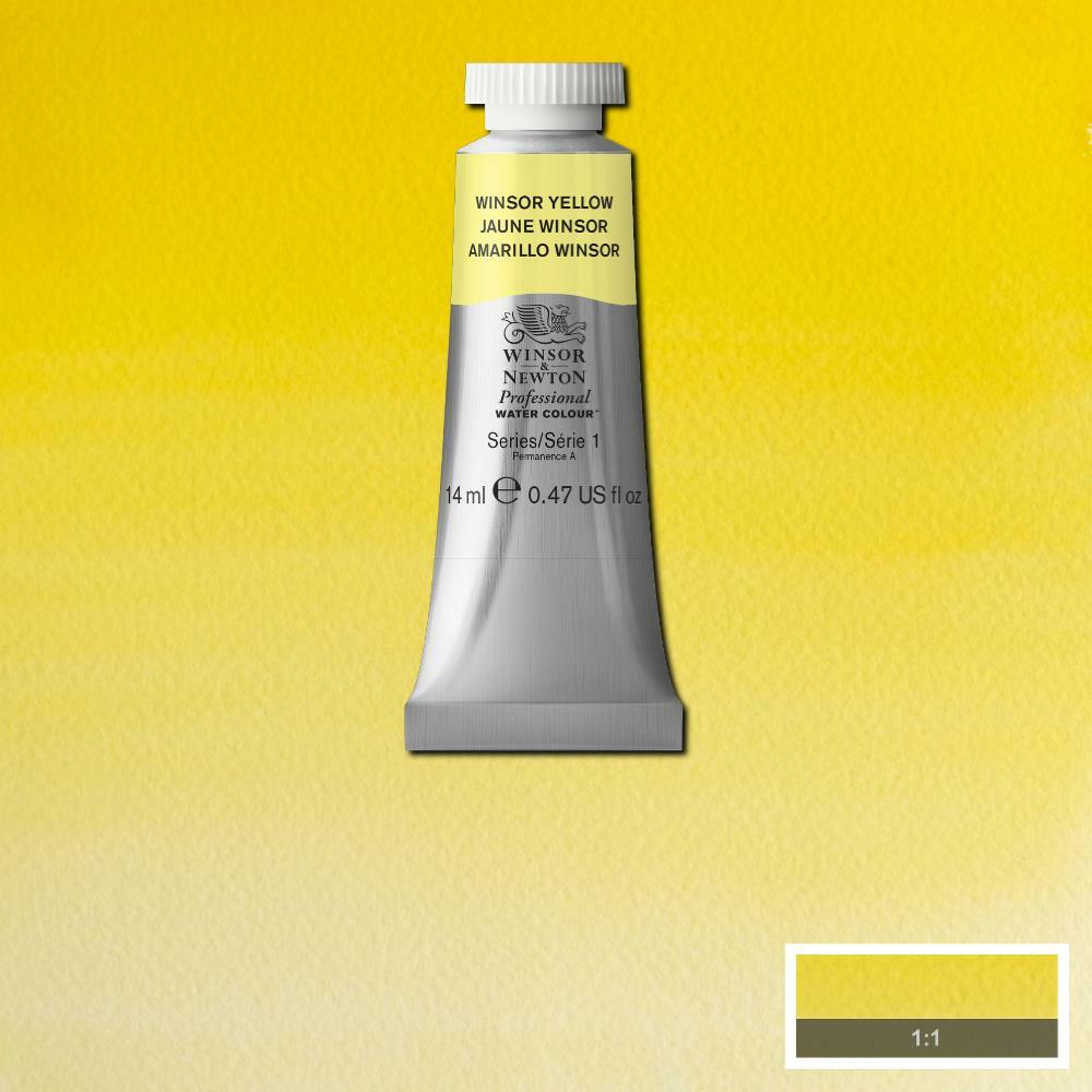 Thumbnail - Winsor & Newton, Künstlerfarbe + Bastelfarbe, Watercolour proff. 14ml Winsor Yelllow 730 (Yellow, 14 ml)