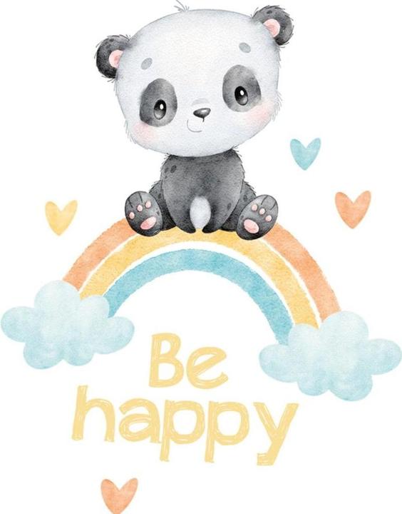 Actual product image Herding Cuddle Blanket Rainbow Panda 75 x 100 cm (75 x 100 cm)