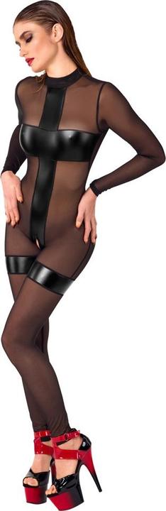 Actual product image Noir Handmade Crotchless Jumpsuit (S)