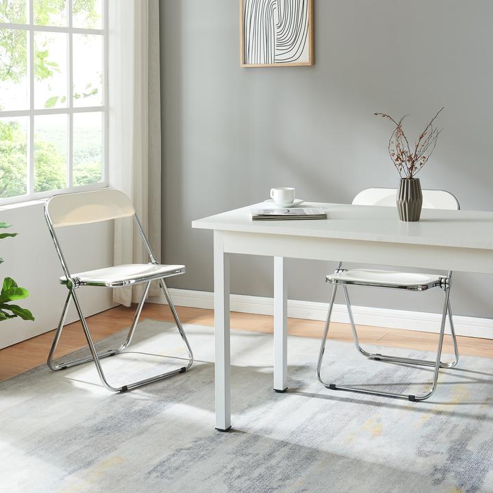 Actual product image En.Casa Klappstuhl Pornainen 2er Set Weiss