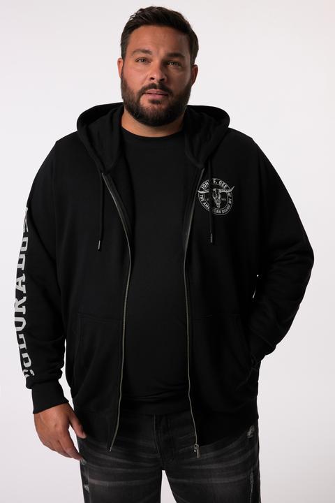 Image du produit John F. Gee Sweat-shirt à capuche, poche kangourou, imprimé sur les manches - jusqu'au 8 XL (XL)