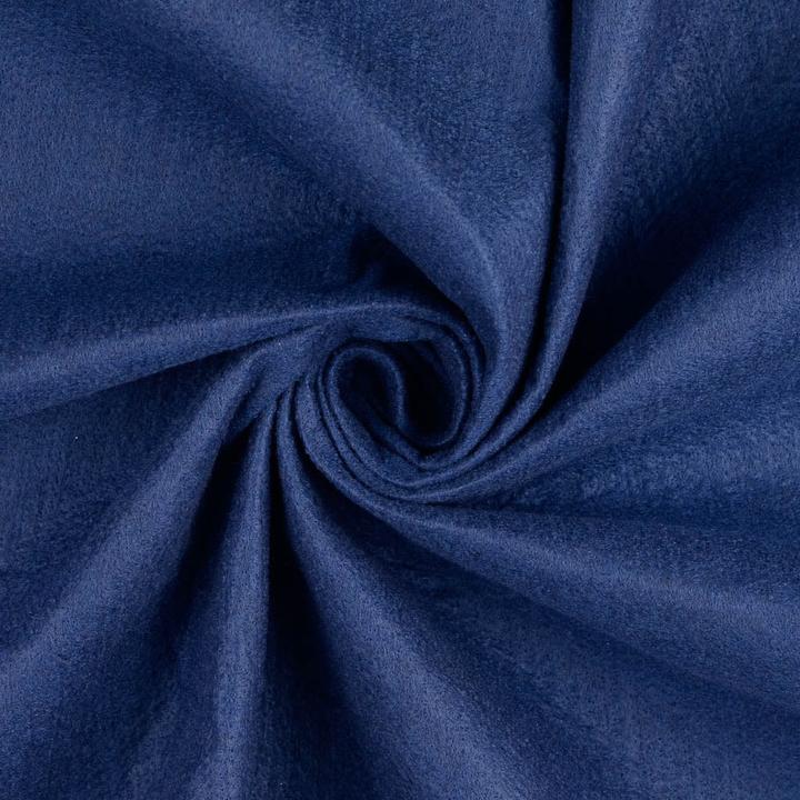 Stoffrestposten Feltro artigianale - Blu navy - Quantità minima di vendita: 1 metro