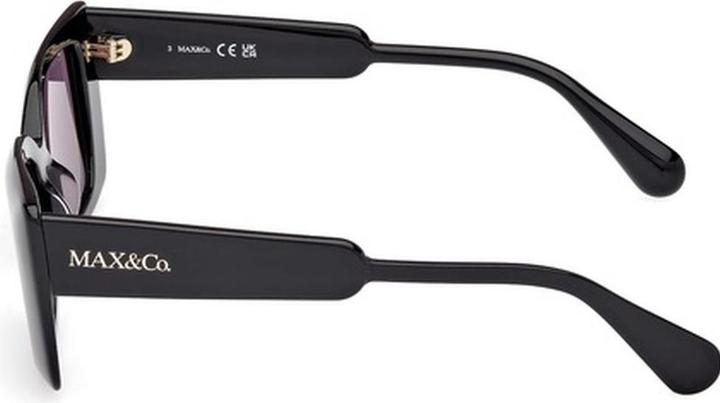 Actual product image Latetobed Max & Co Mo0117 01A Shiny Black Women's Sunglasses 52/18/140
