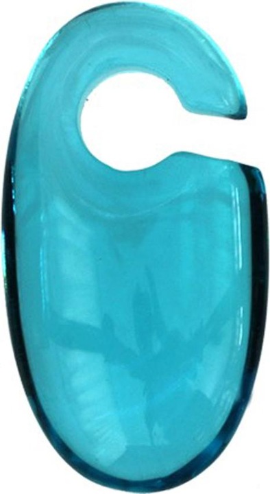 Produktbild Star Piercing Ohrgewicht lang aqua aus Glas (Glas, ohne Messing)