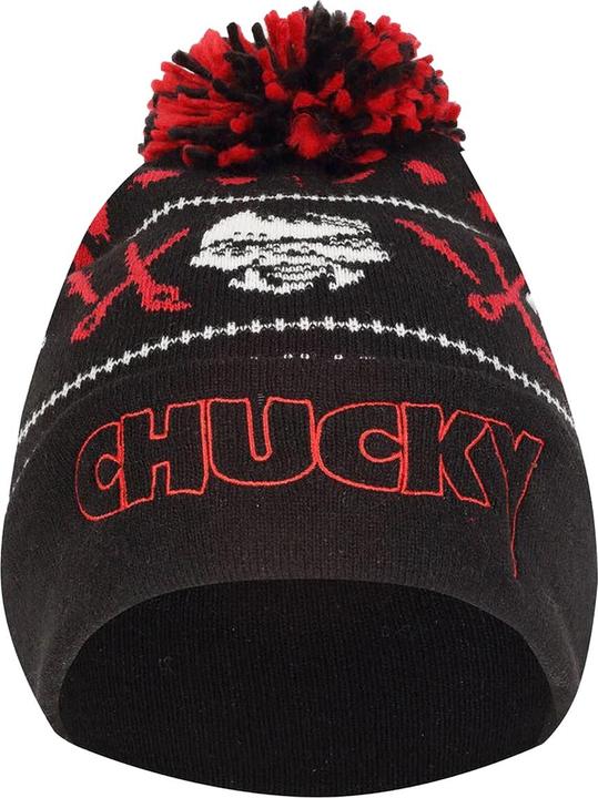 Actual product image Chucky Pom Pom Acrylic Beanie