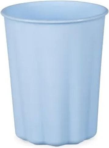 Produktbild GoDan Plastikbecher „Rüsche“ – hell Blau - wiederverwendbar (4 x)