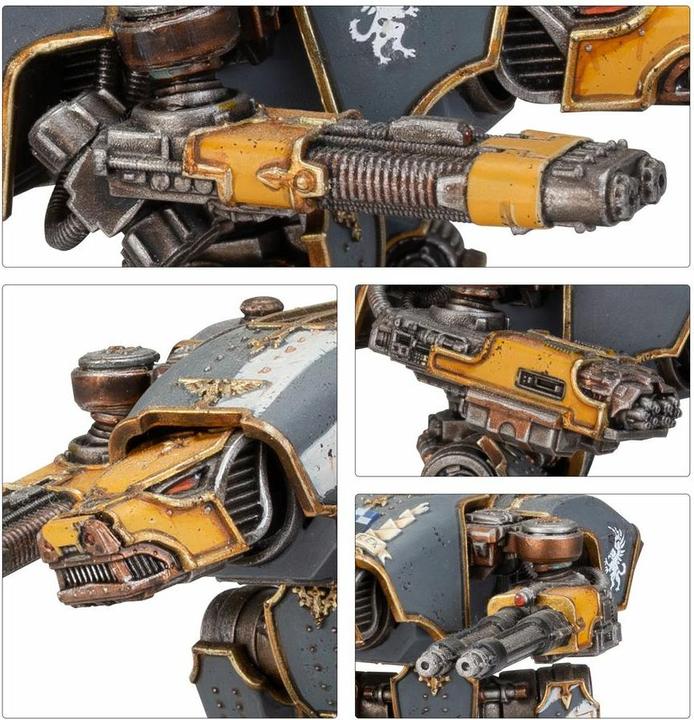 Immagine prodotto Games Workshop Legions Imperialis: Titani scout Warhound con distruttori Turbo-Laser e Mega-Bolter Vulcaniani (Materiale sintetico)