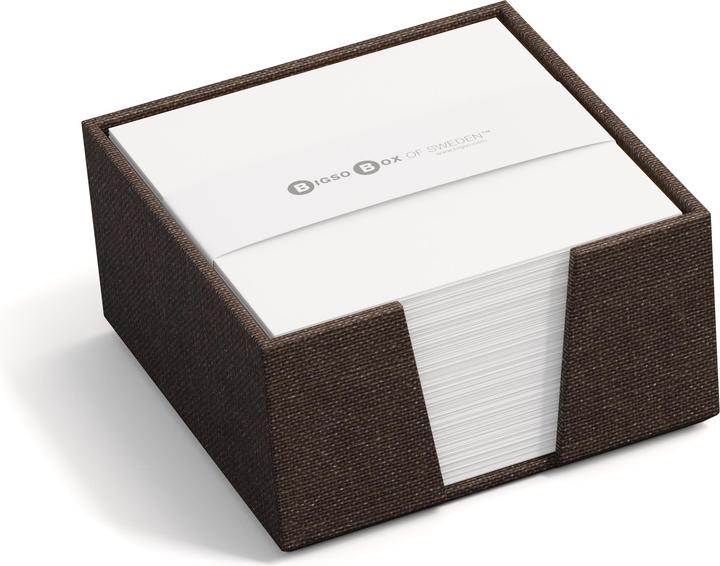 Produktbild Bigso BOX Zettelkasten James 110x110mm 2711C4801 Leinen, braun