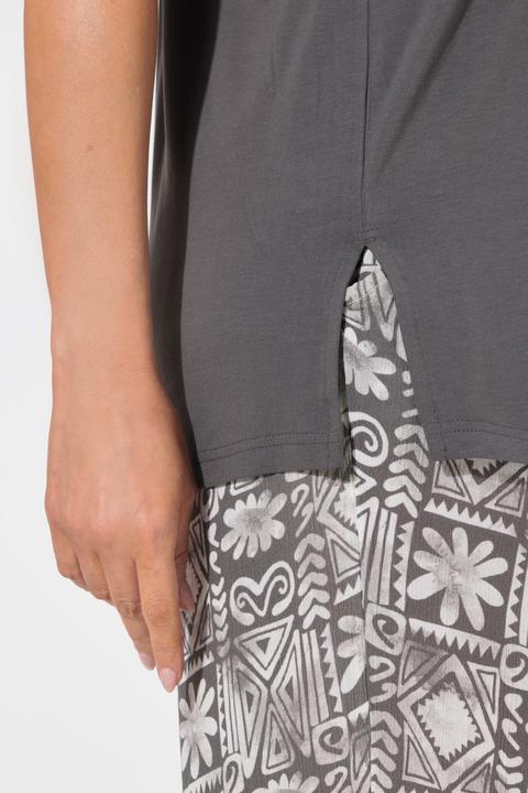 Immagine prodotto Ulla Popken Top dal taglio svasato con scollo elastico e spalline sottili (50, 52)