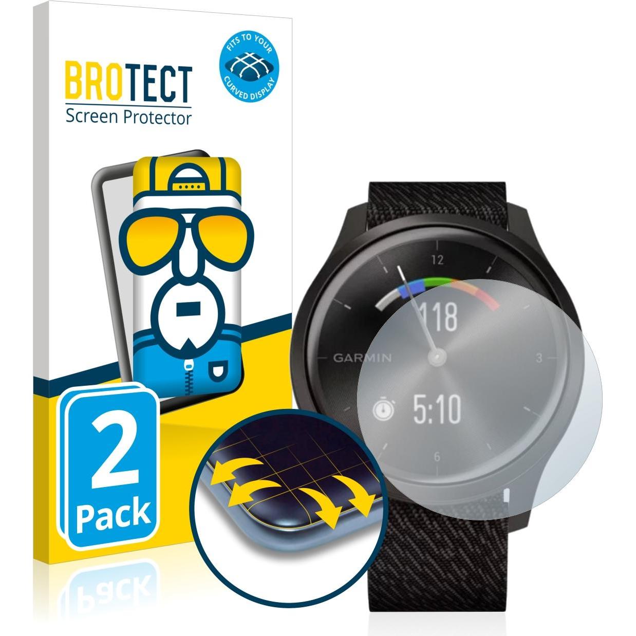 BROTECT Full-Cover Displayschutz, Smartwatch Schutzfolie, Transparent
